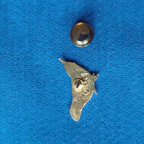 1987 Wes William Spear Blue/Purple Nuthatch Bird Lapel Pin - Picture 5 of 6